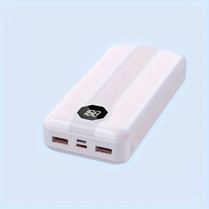 TEMU Hinne 20000mAh 휴대용 파워 뱅크, 22.5W 고속 충전기, LED 전원 디스플레이 포함 USB/Type-c/iPhone/삼성/ 모바일 폰 및 디지털 전자 기기 호환, 야외 비상용 백업 모바일 폰 배터리 팩, 휴일 선물|보조배터리|보조배터리20000