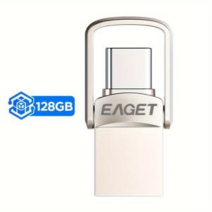 TEMU EAGET 듀얼 USB 3.2 플래시 드라이브 - 아연 합금, 스마트폰 및 태블릿용 포켓 사이즈 메모리 스틱, 128GB, 64GB, 32GB 용량 가능|USB|USB