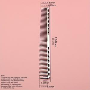 TEMU 고품질 스테인리스 스틸 미세 빗살 헤어 빗, 일반 모발용, 전문가용 금속 손잡이 스타일링 도구, 가정, 미용실, 호텔 또는 여행용