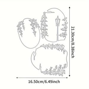 TEMU 나무는 카드 제작 및 스크랩북, 크리스마스 커팅 다이 금속 템플릿 금형, DIY 사진 앨범 종이 엠보싱 카드 장식 만들기를위한 겨울 다이 컷을 위해 죽습니다