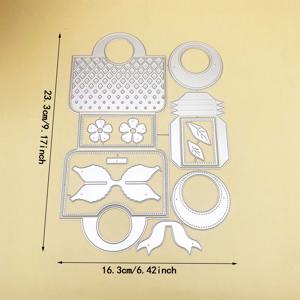 TEMU 알리나크래프트 메탈 스텐실 & 템플릿 세트, 토트 백 및 기프트 박스 다이 템플릿, DIY 공예, 스크랩북, 수제 카드 및 종이 기프트 포장용, 공예 및 장식용 기프트 박스 다이 템플릿 포함