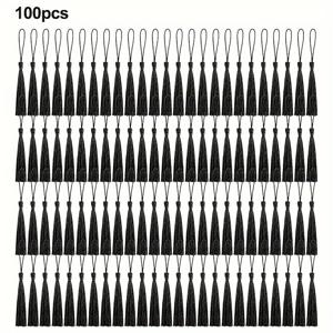 TEMU 100개 실크 태슬, 부드러운 공예 미니 태슬, 작은 태슬 매달기 태슬, 책갈피 펜던트, 실크 태슬 펜던트, 장식용 매달기 태슬, 실크 태슬 공예, 5인치 수제 부드러운 공예 미니 태슬, 로프 링이 있는 태슬, DIY 키체인/졸업 모자, 보석 만들기, 기념품, 책갈피, DIY 공예 (100개) - 선택할 수 있는 네 가지 색상