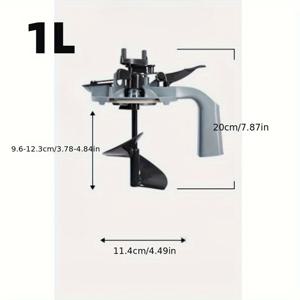 TEMU 씰링 엣지가 있는 1L/4L 페인트 믹서 혼합 뚜껑, 자동차 스프레이 페인트 색상 혼합 도구, 혼합 블레이드 및 회전 핸들이 있는 자동차 페인트 부착 장치