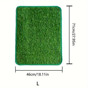 TEMU 개를 위한 폴리에틸렌 인공잔디 매트, 비전기식 애완동물 변기 훈련 소변 패드, 실내/실외 가짜 잔디 변기 매트|배변패드