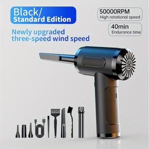 TEMU Kelopa 컴퓨터 진공 청소기 키트, 68W 고출력 무선 충전식 먼지 분사기, 50000 RPM, 2000mAh 리튬 배터리, 4KPa 흡입, 키보드, 노트북, PC용 전기 에어 더스터, 액세서리 포함|독거미키보드