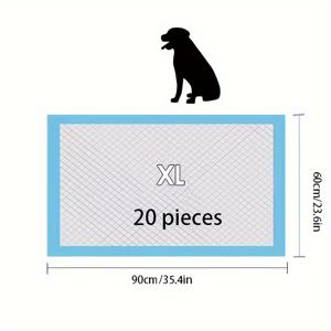 TEMU 20/40/50/100개의 고성능 흡수 강아지 기저귀 매트, 고흡수 강아지 화장실 매트, 요실금 및 여행용 강아지 매트리스에 이상적입니다.|배변패드