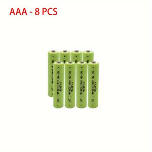 TEMU Ni-NH AAA+4/24PCS AAA-1.2V 고성능 NiMH AA 충전 배터리 마이크 MP3, 모바일 Rc, LED 손전등 장난감, 아파트 필수품, 대학 필수품 및 가정 전자제품용