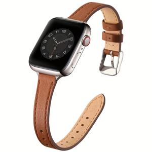 TEMU 시크한 마이크로화이버 인조 가죽 Apple Watch 스트랩 - 펼쳐지는 버클, 방수 기능 없음