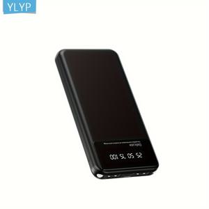 TEMU YLYP 10000mAh 폴리머 리튬 휴대용 충전기, 울트라 슬림 듀얼 USB 출력 파워 뱅크, 5V/2.1A USB-C & USB 범용 충전, LED 표시등, /아이폰 기기용 충전식 배터리 팩|보조배터리|보조배터리20000