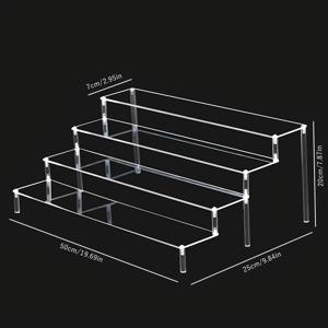 TEMU 1pc, 투명 디스플레이 스탠드, 피규어 전시용 아크릴 디스플레이 스탠드, 화장품 및 액세서리 보관용.