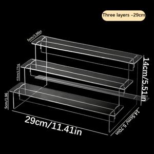 TEMU 1개, 아크릴 다층 디스플레이 스탠드 향수 및 화장품, 투명 플라스틱 정리함 스킨케어, 립스틱, 매니큐어, 컴팩트 파우더, 하이엔드 심플리시스틱 블라인드 박스, 모델, 피규어 및 장난감 보관 선반 데스크탑 디스플레이|향수