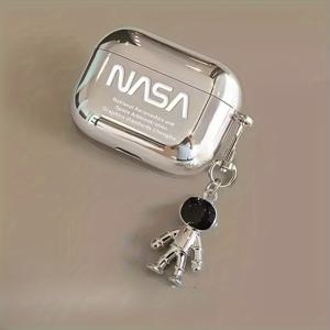 TEMU 우아한 NASA 테마 펜던트 이어폰 케이스, Airpods 1/2/3/pro에 적합합니다.