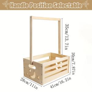 TEMU 1pc 클래식 나무 옷장 정리함 - 미완성 제작 목재 보관 상자, 줄무늬 패턴, 직사각형 모양, 육아실용 액세서리 세트 - 손잡이가 있는 남녀 공용 선물 바구니