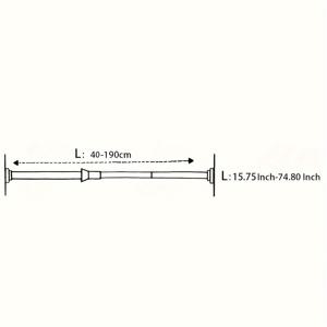 TEMU 1PC 화이트 텔레스코픽 막대 스프링 텐션 로드 욕실 침실 홈 데코용|커튼봉