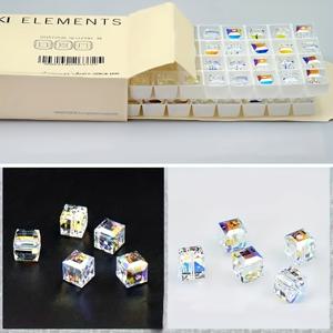 TEMU 30pcs 6mm 오스트리아 유리 크리스탈 매력 큐빅 설탕 색상 보석에 대 한 흰색 투명 구슬 DIY 수 제 우아한 목걸이 팔찌 공예 용품 만들기