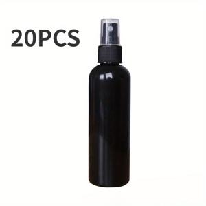 TEMU 20개 100ml 검은색 플라스틱 스프레이 병 - 미세한 안개, 재사용 및 리필 가능 에센셜 오일, 향수, 청소 샘플용 - 휴대용 여행용 컨테이너|오일스프레이