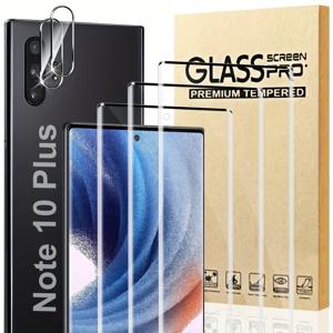 TEMU Van1st Glass Screen Protector for Galaxy Note10 Plus - 3+2 팩, 강화 유리, 광택 마감, 쉬운 설치 및 제거, 지문 방지, 기포 방지, 오일 및 물 방지, 6.8인치 디스플레이와 호환