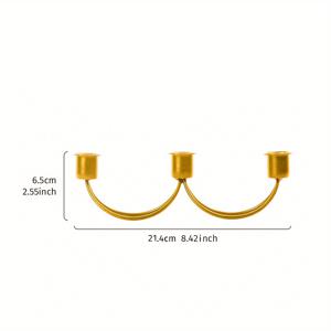 TEMU 1개 유럽 심플 스타일 철예술 3개 머리 금속 촛대, 탁상 중앙 따뜻한 장식 촛대, 축제 기념일 장식 소품, 사진 촬영 장식 액세서리, 가정 주방 장식, 촛대 받침, 금속 재질