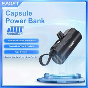 TEMU EAGET 휴대용 충전기 USB C | 5000mAh 20W PD 고속 충전 배터리 팩 | 컴팩트 모바일 전원 | 삼성 S22/S21/S10/S9, 노트, 모토, LG, 안드로이드 휴대전화와 호환되는 야외 배터리 전원|보조배터리|보조배터리20000