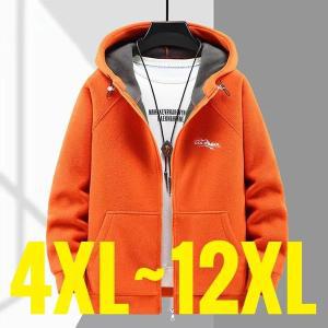 4XL 5XL 6XL 7XL 8XL 빅사이즈 와이 셔츠 옥스포드 2024 남자 남성 후드 긴팔 두꺼운 폴라 플리스 집업 가