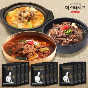 [미스터셰프]미스타셰프 ( 육개장 4팩 + 버섯뚝배기불고기 4팩 + 차돌된장 4팩 / 총 12팩 )