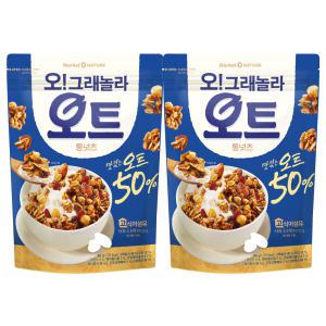 [소비기한 임박] 오리온 오!그래놀라 오트 통넛츠, 360g, 2개