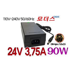 (110V-240V 50/60Hz) 24V 3.75A 3.5A 산업/통신/전산기기용 국산 어댑터 PQ-9024F