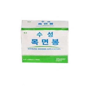 수성 목면봉 6인치 200PCS 면봉 나무