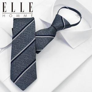 갤러리아 [ELLE HOMME] 엘르옴므 실크 지퍼/자동 넥타이-마라카스 그레이 7cm