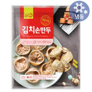 굿프랜즈 김치손만두 2.8kg/냉동 대용량 업소용 식자재 국산 돼지고기 김치만두 만두국 찐만두 간식 야식