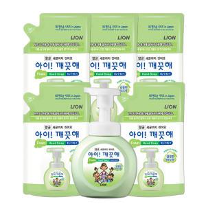 아이깨끗해 포밍핸드워시 청포도향 용기250ml*1개+리필200ml*5개