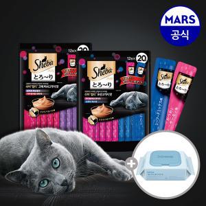 쉬바 멜티 12gx40p/짜먹는 고양이간식+베베숲물티슈1팩