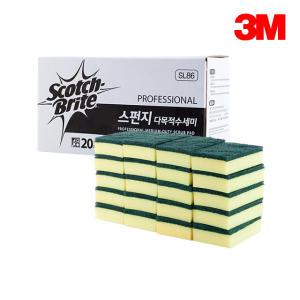 3M 스카치브라이트 스펀지다목적수세미(SL86) 20개입