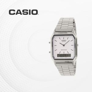 CASIO AQ-230A-7D 아날로그 디지털 메탈밴드 남녀공용 커플시계 AQ230A7D