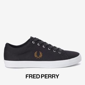 [프레드페리](타임스퀘어점패션관)FRED PERRY] 남성 코튼 스니커즈. SFPM2417304-V07 Baseline Twill