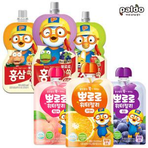 팔도 뽀로로 홍삼쏙쏙100ml 워터젤리120ml 10개묶음 아기주스 유아음료