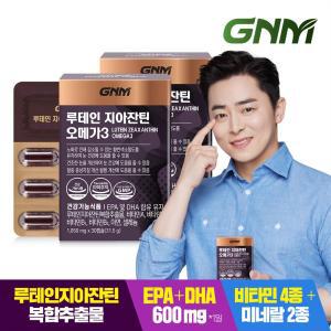 GNM 루테인 지아잔틴 오메가3 2박스 / 눈건강 비타민 A, B, E, 아연