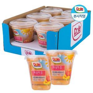 [dole][Dole 본사직영] 돌 후룻컵 복숭아 198g x 6개입 / 컵과일 디저트