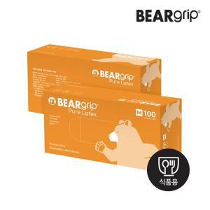 [BearGrip]베어그립 퓨어라텍스 라텍스장갑 일회용장갑 100매