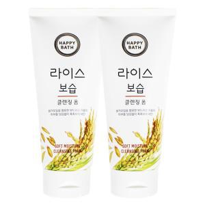 해피바스 라이스 보습 클렌징 폼 200g X 2개