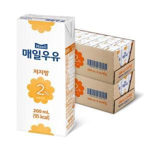 매일우유 저지방 2% 200ml*48팩/멸균우유