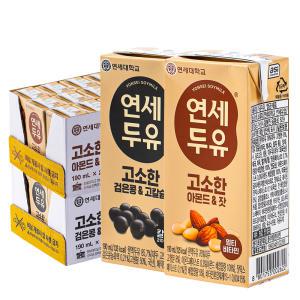 연세두유 검은콩고칼슘+아몬드잣 190ml x 48팩