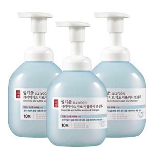 일리윤 세라마이드 아토 버블워시 앤 샴푸 400ml 3개