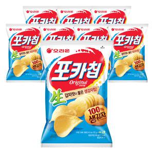 오리온 포카칩 오리지널, 66g, 8개