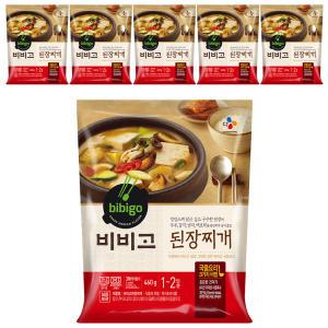 CJ 비비고 된장찌개, 460g, 6개