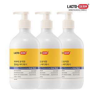 [X3] 락토덤 피부에 유익한 생보습 워시 500ml 3개 / 샤워 후 당김 감소 유산균 보습 케어