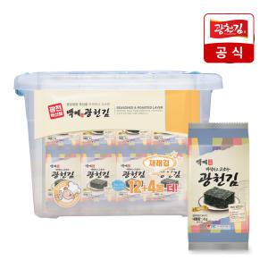 [백제광천김]  재래 도시락김 4g x 32봉 + 리빙박스