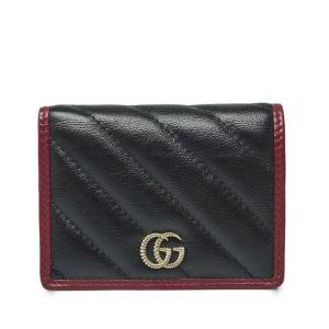 [구찌]중고 Black Calfskin GG Mamont Womens Card Case 573811 PC0222 WL00 034