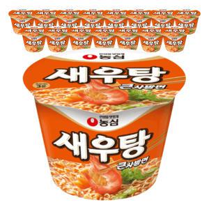 농심 새우탕 큰사발, 115g, 16개