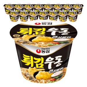 농심 튀김우동 큰사발, 111g, 16개